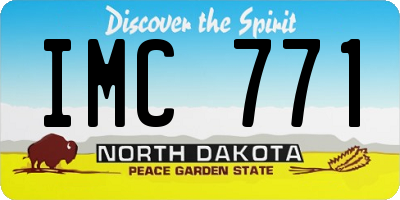ND license plate IMC771
