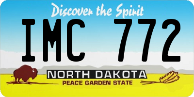 ND license plate IMC772