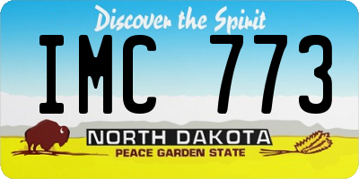 ND license plate IMC773