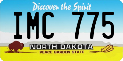 ND license plate IMC775