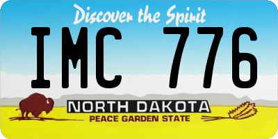 ND license plate IMC776