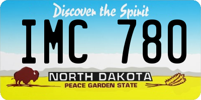 ND license plate IMC780