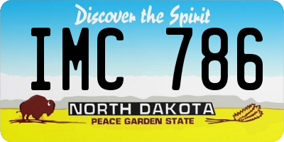 ND license plate IMC786