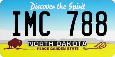 ND license plate IMC788