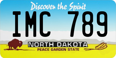 ND license plate IMC789