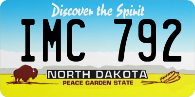 ND license plate IMC792