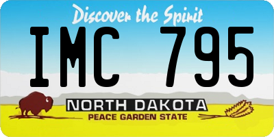 ND license plate IMC795