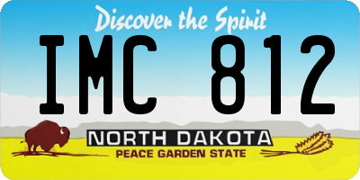 ND license plate IMC812