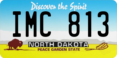 ND license plate IMC813