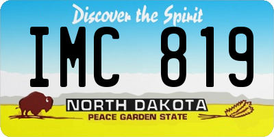 ND license plate IMC819