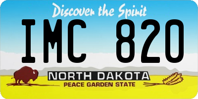 ND license plate IMC820