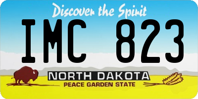 ND license plate IMC823