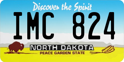 ND license plate IMC824