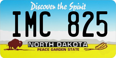 ND license plate IMC825
