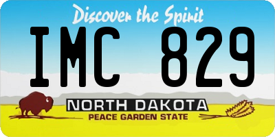 ND license plate IMC829