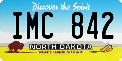 ND license plate IMC842