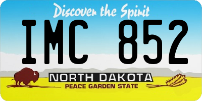 ND license plate IMC852