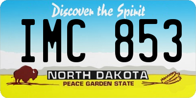 ND license plate IMC853