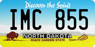 ND license plate IMC855