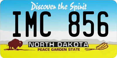 ND license plate IMC856