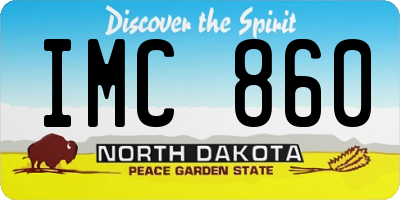 ND license plate IMC860