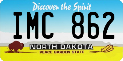 ND license plate IMC862