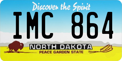 ND license plate IMC864