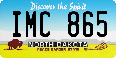 ND license plate IMC865