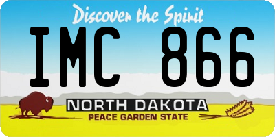 ND license plate IMC866