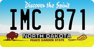 ND license plate IMC871