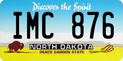ND license plate IMC876