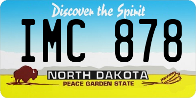 ND license plate IMC878