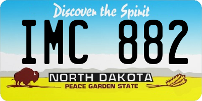 ND license plate IMC882