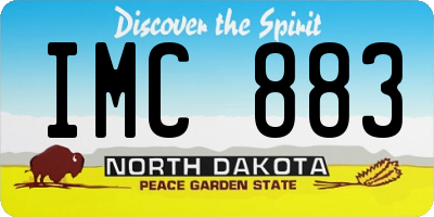 ND license plate IMC883