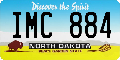 ND license plate IMC884