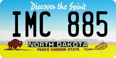 ND license plate IMC885