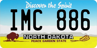 ND license plate IMC886