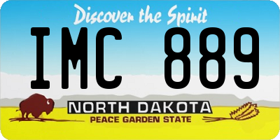 ND license plate IMC889
