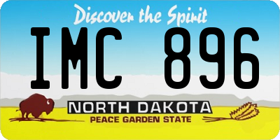 ND license plate IMC896