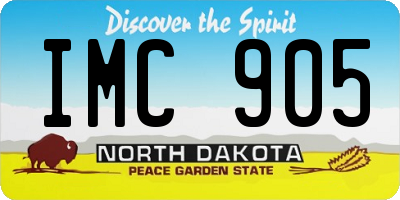 ND license plate IMC905