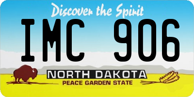 ND license plate IMC906