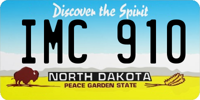 ND license plate IMC910