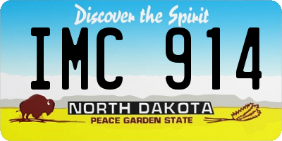 ND license plate IMC914