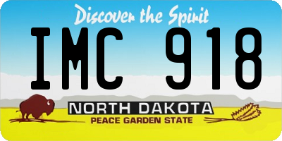 ND license plate IMC918
