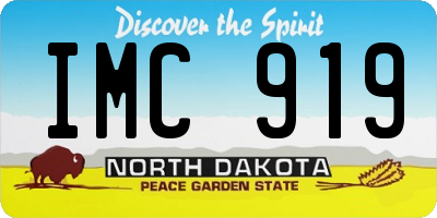 ND license plate IMC919