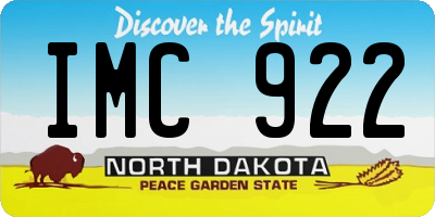 ND license plate IMC922