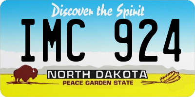 ND license plate IMC924