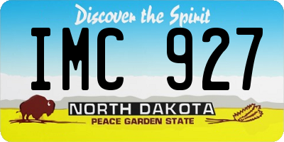 ND license plate IMC927
