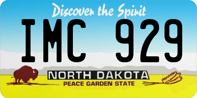 ND license plate IMC929