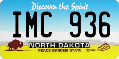 ND license plate IMC936